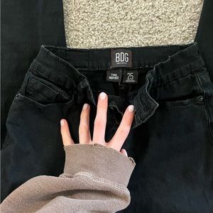 Black BDG skinny jeans with ripped knees!